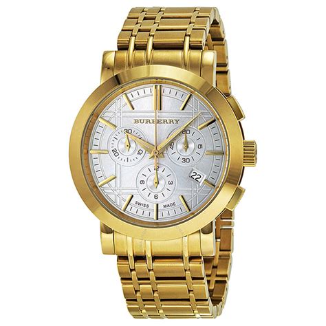 gold burberry watch mens|beautiful silver gold Burberry watch.